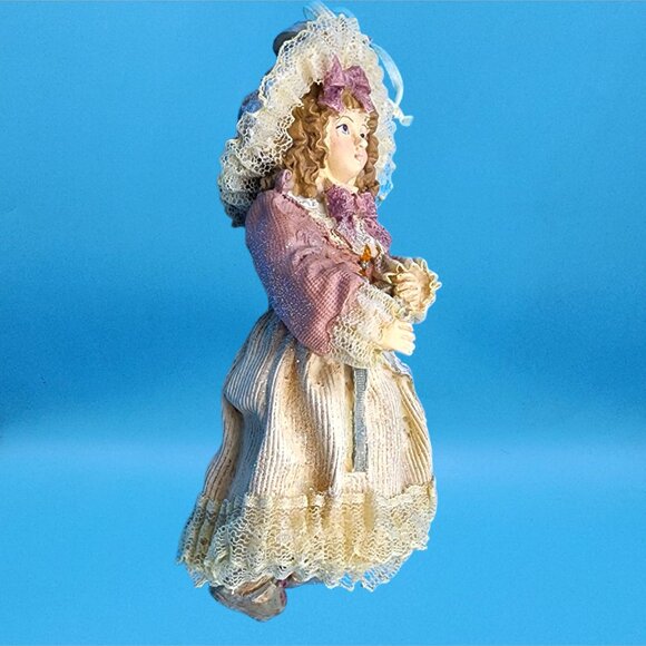 Louis Nichole 1999 Victorian Girl Ornament Kurt Adler Christmas Dangling Legs v2 - Picture 3 of 9